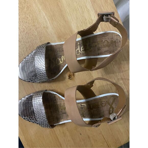 Sam Edelman strappy wedge sandals size 8 - Picture 1 of 9